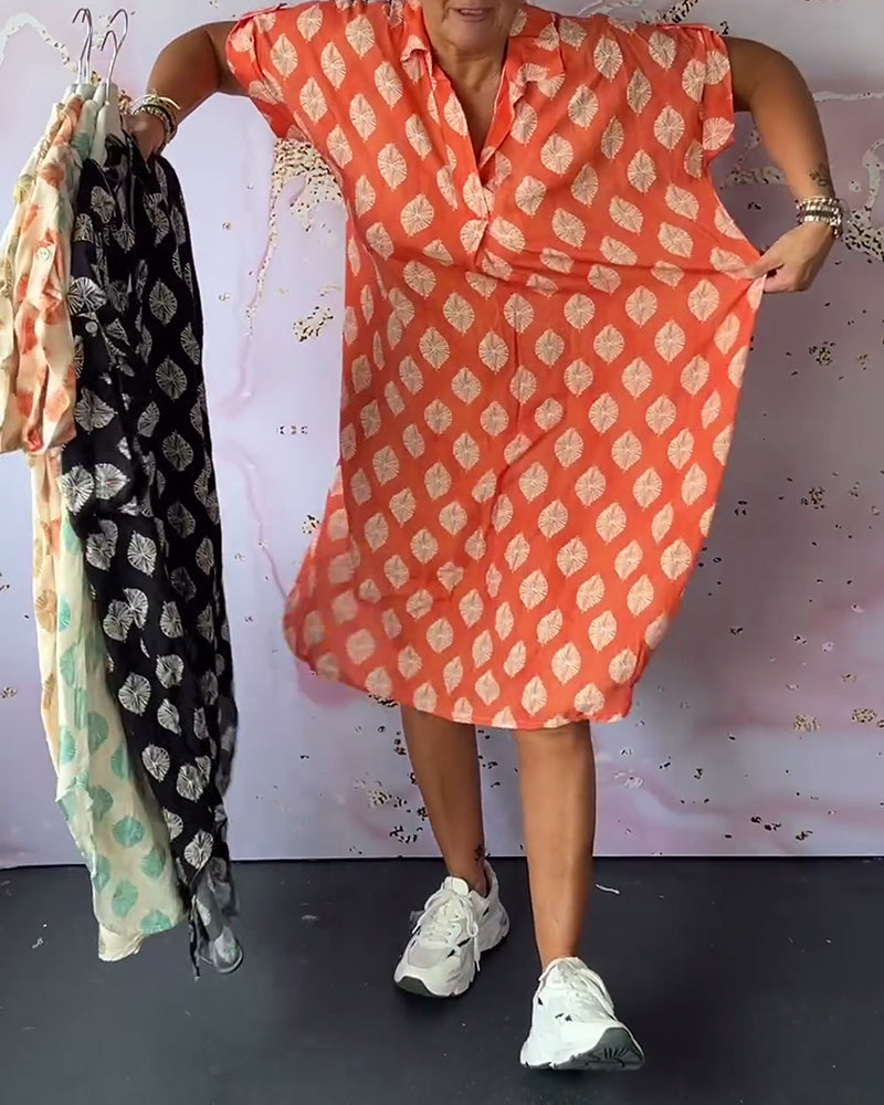 MIA™ | Losse Lente Jurk met Korte Mouwen