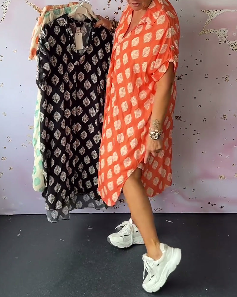 MIA™ | Losse Lente Jurk met Korte Mouwen