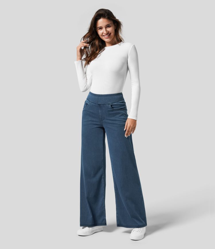EVA™ | Comfy Elastische Broek met Hoge Taille