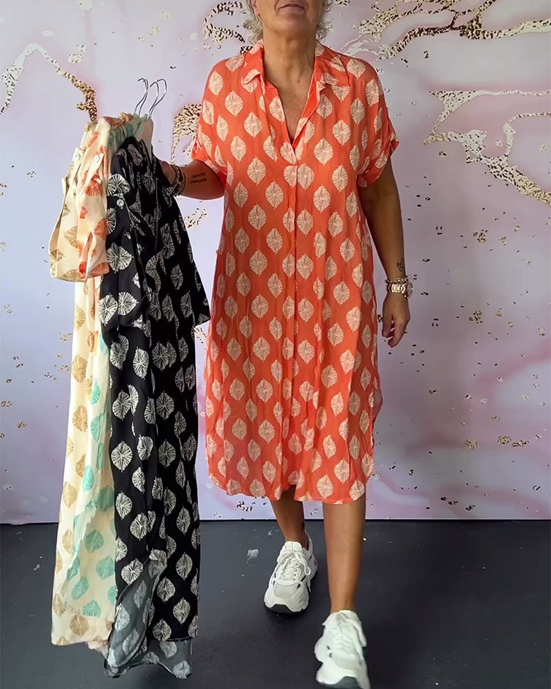 MIA™ | Losse Lente Jurk met Korte Mouwen