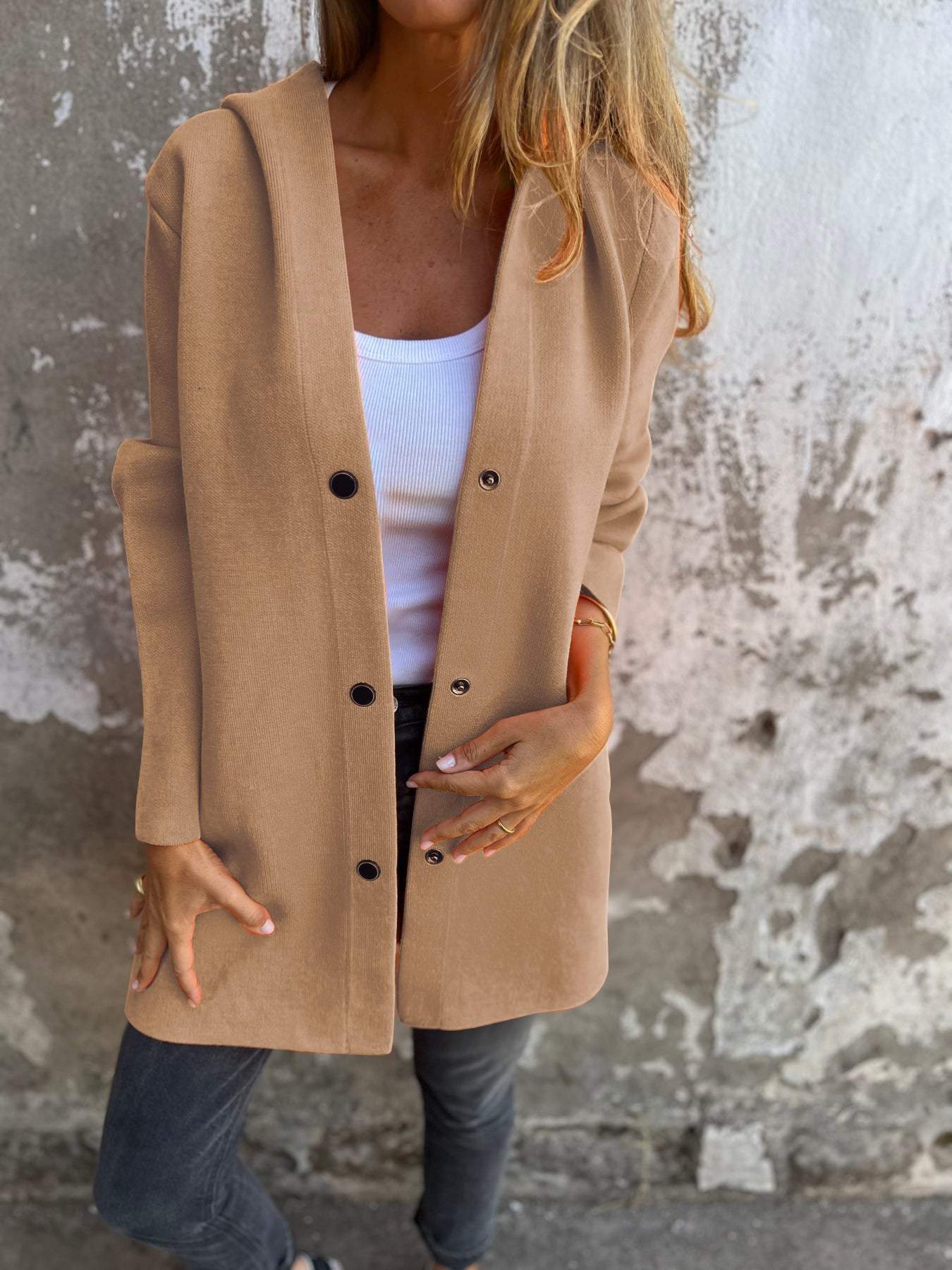 SANNE™ | Casual Blazer Met Capuchon