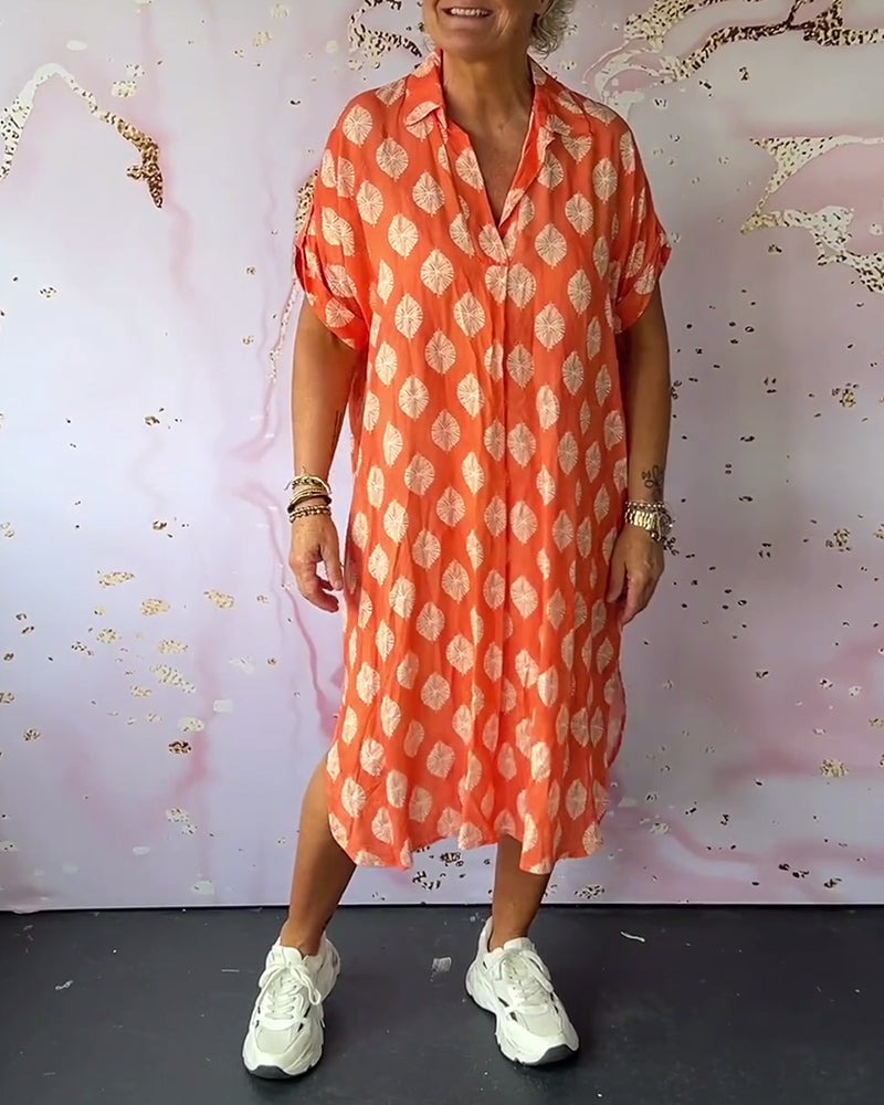 MIA™ | Losse Lente Jurk met Korte Mouwen