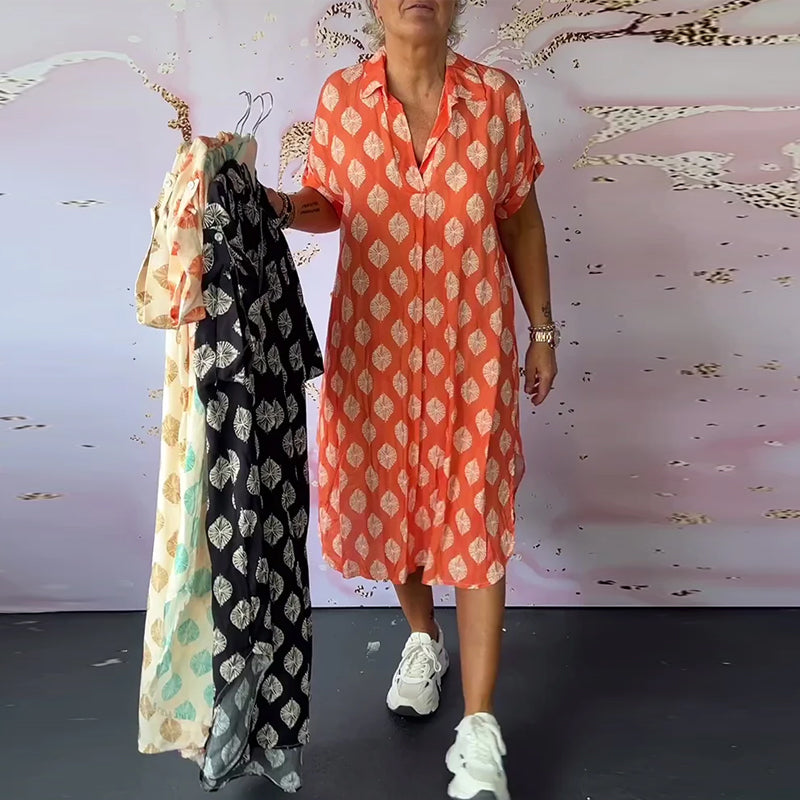 MIA™ | Losse Lente Jurk met Korte Mouwen