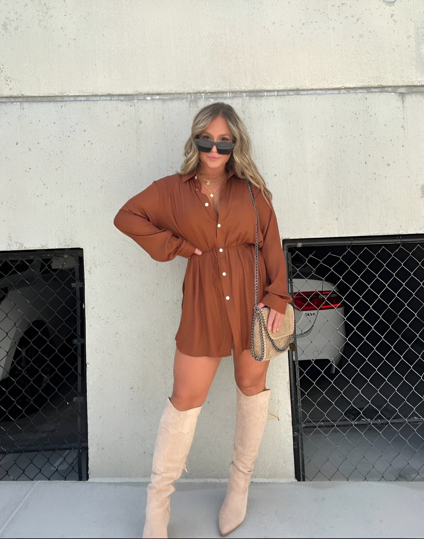 JESSY™ | Trendy satijnen romper jurk