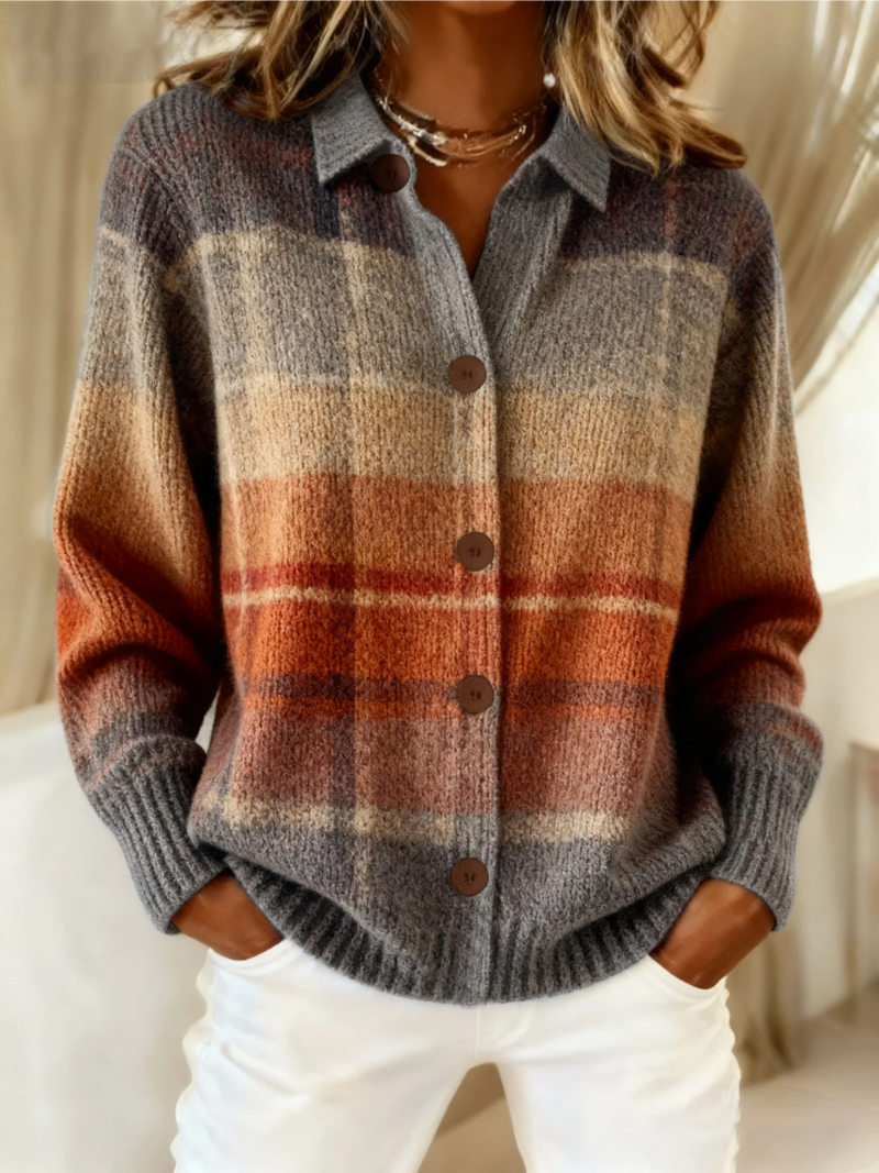 Elowen™ | Geruite Blouse in Warme Herfsttinten