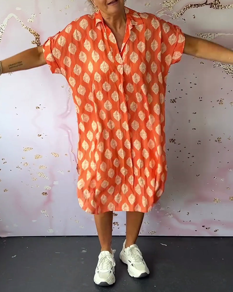 MIA™ | Losse Lente Jurk met Korte Mouwen