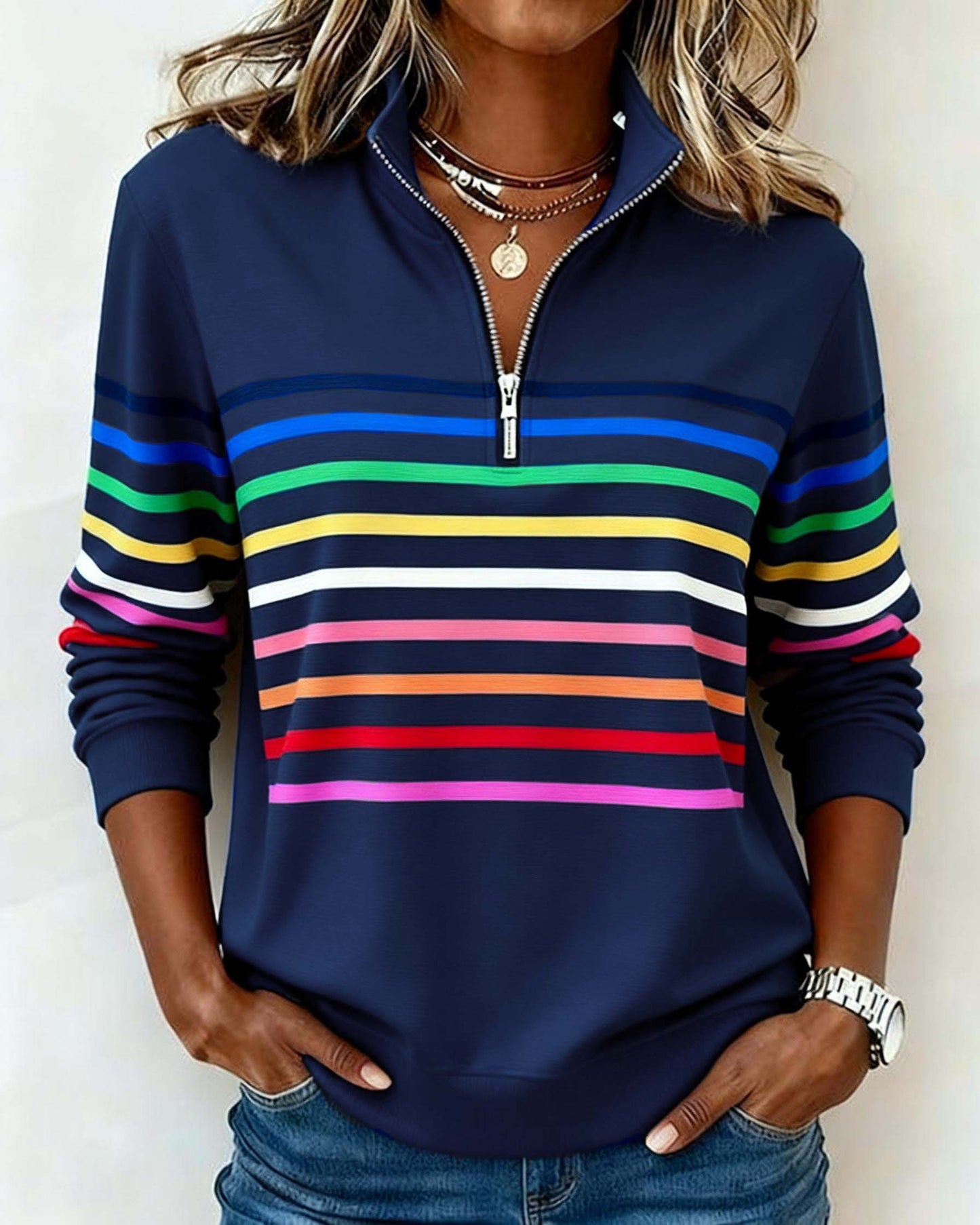 Colorin™ | Casual Sweater met Comfort en Kleurrijke Stijl