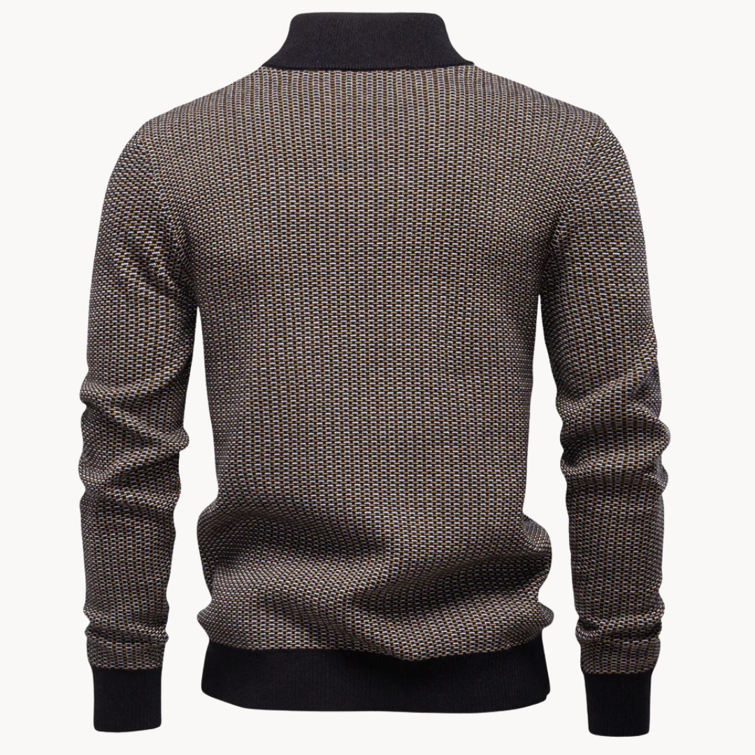 Corbin™ | Premium Textuur Pullover met Kwart-rits