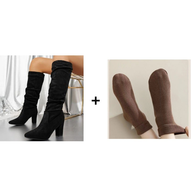 Elvira™ | Hoge Hakken met Suède Look