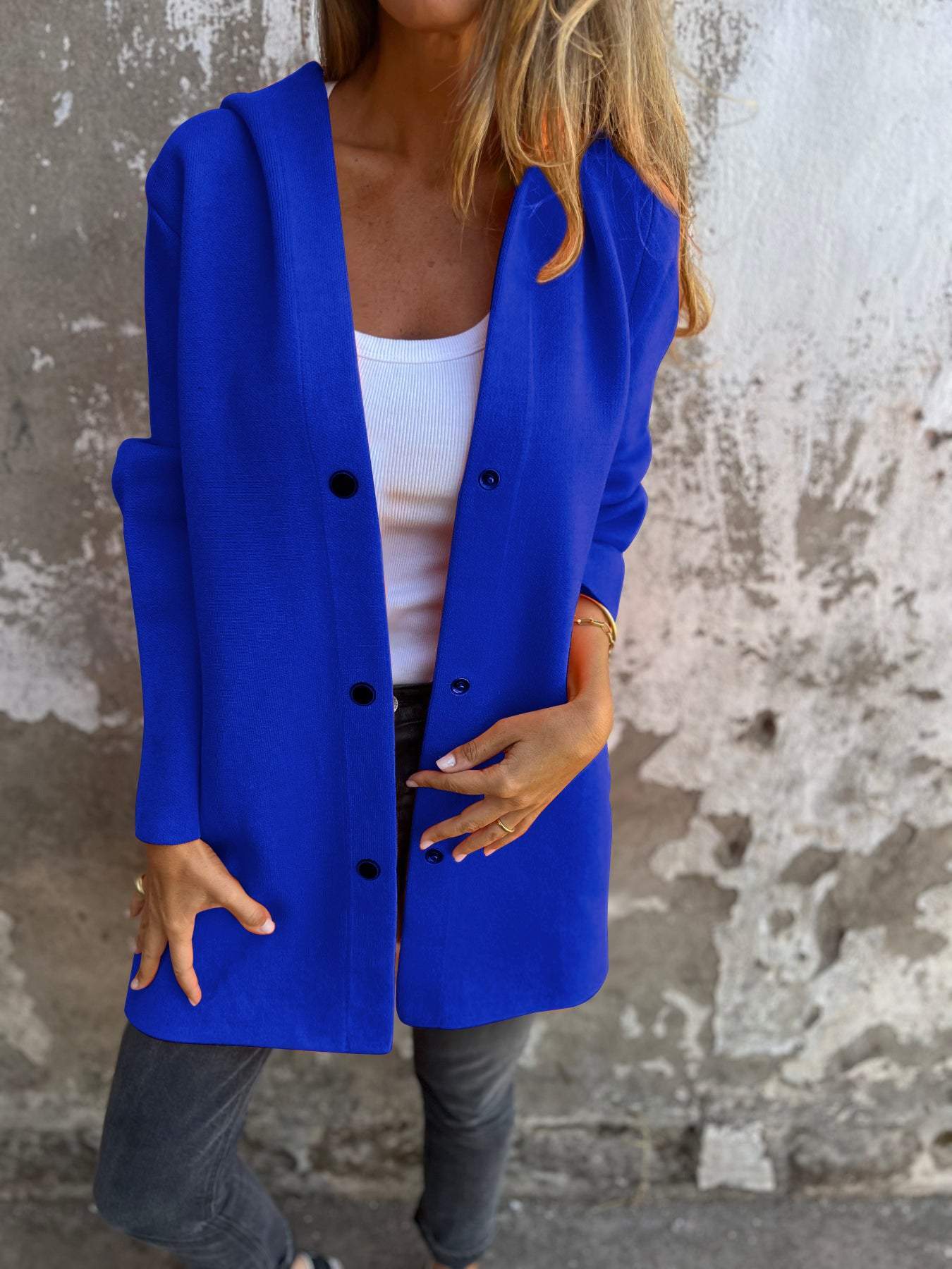 SANNE™ | Casual Blazer Met Capuchon