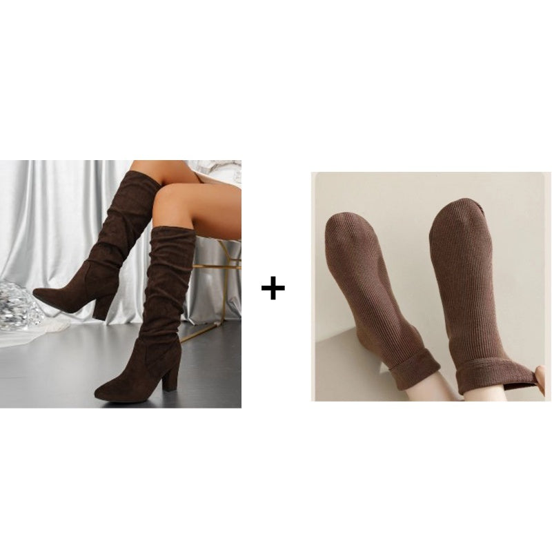 Elvira™ | Hoge Hakken met Suède Look