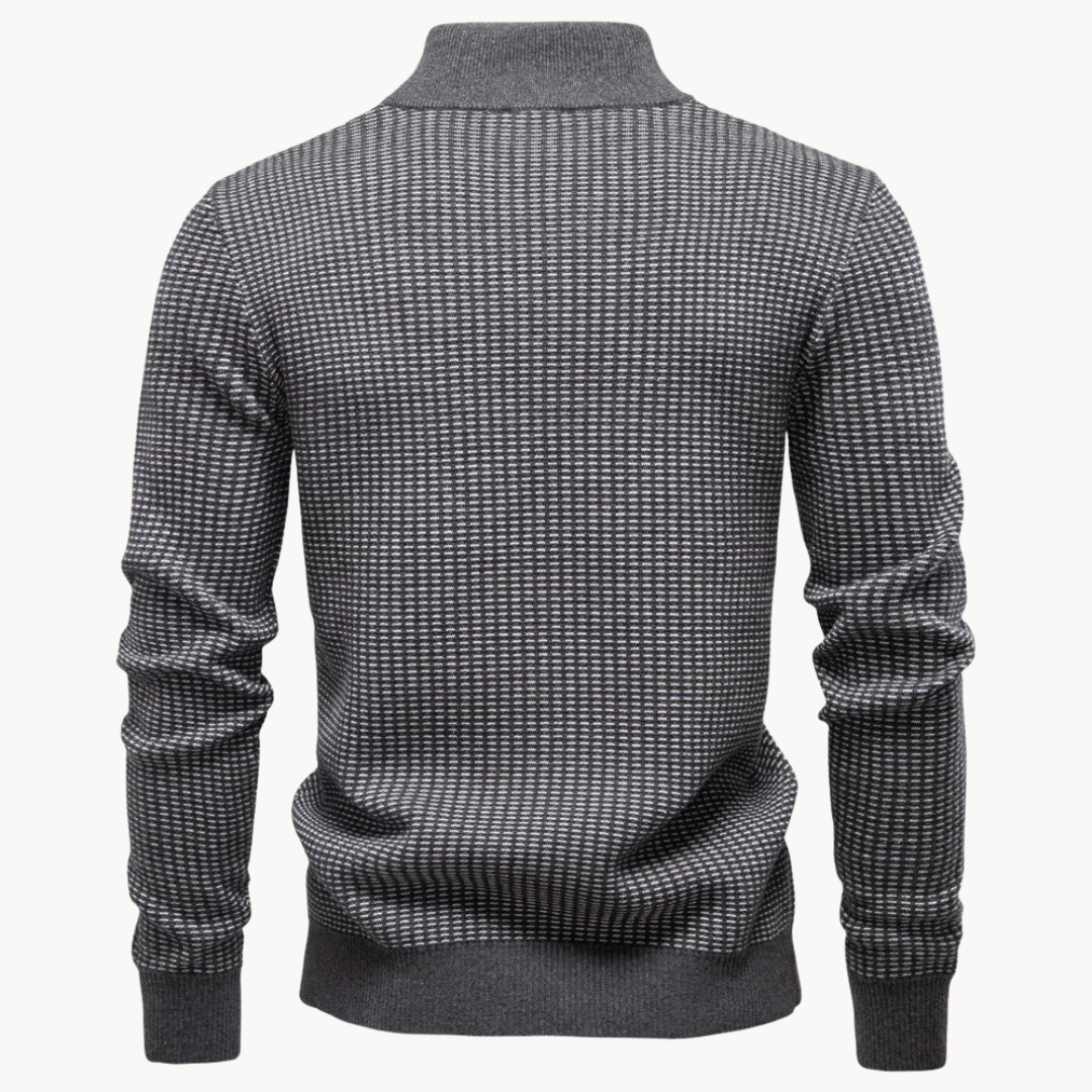 Corbin™ | Premium Textuur Pullover met Kwart-rits