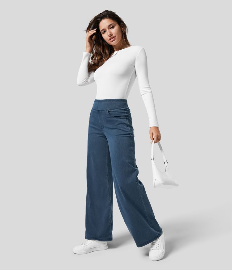 EVA™ | Comfy Elastische Broek met Hoge Taille