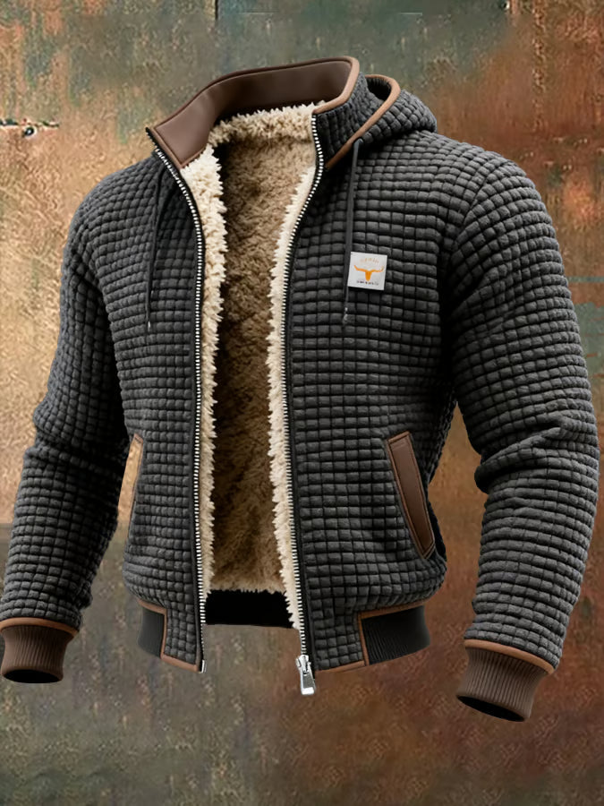 Noorderveen™ | Gevoerde Outdoorjas met Ruitpatroon
