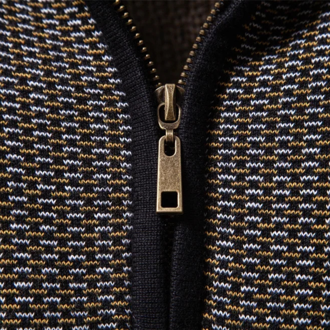 Corbin™ | Premium Textuur Pullover met Kwart-rits