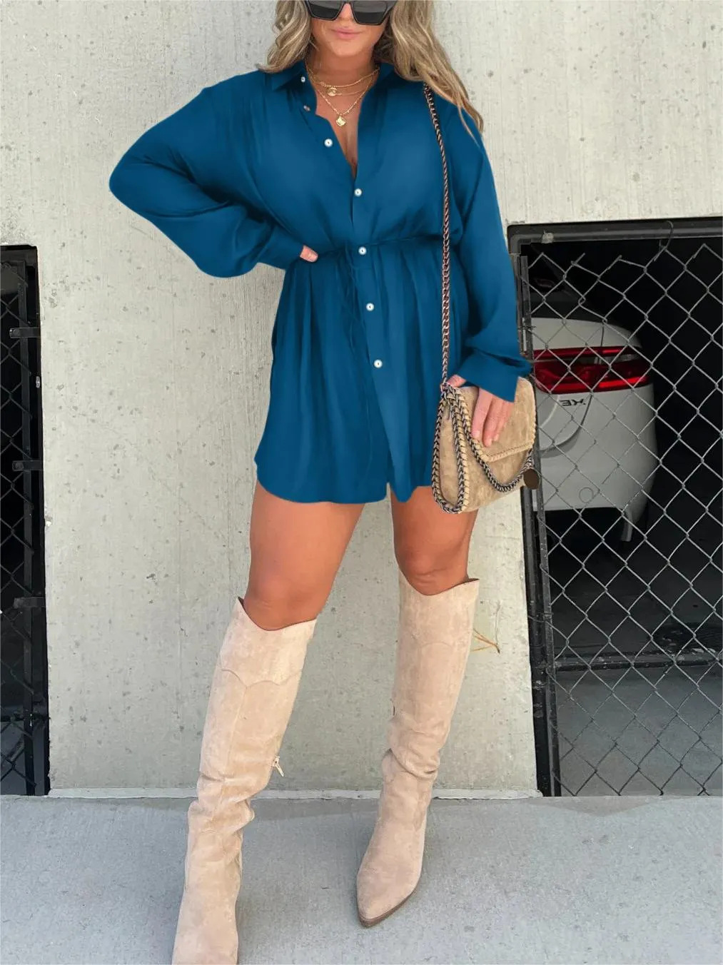 JESSY™ | Trendy satijnen romper jurk