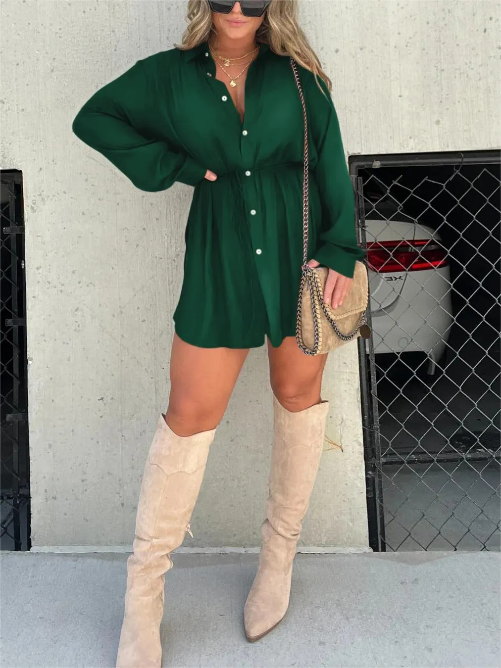 JESSY™ | Trendy satijnen romper jurk
