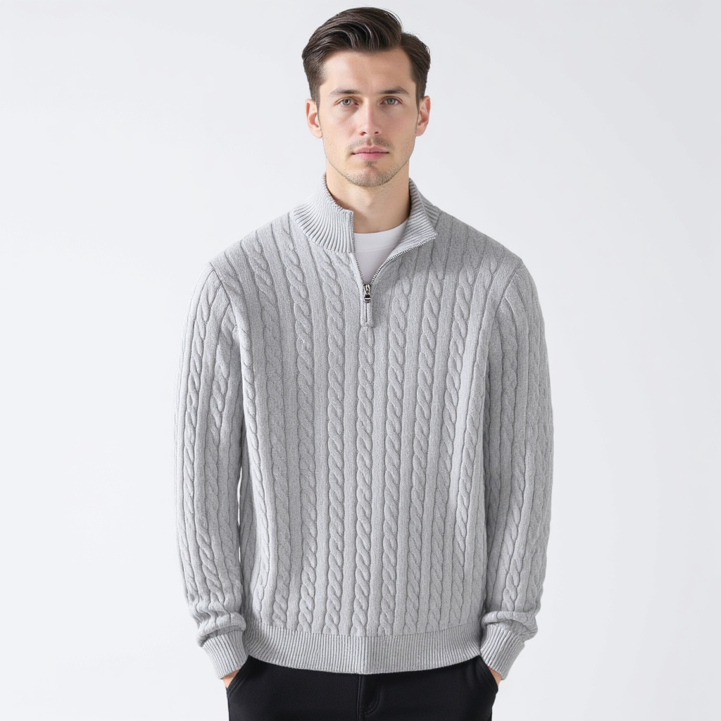Hugo™ | Kabelgebreide Half-Zip Heren Trui