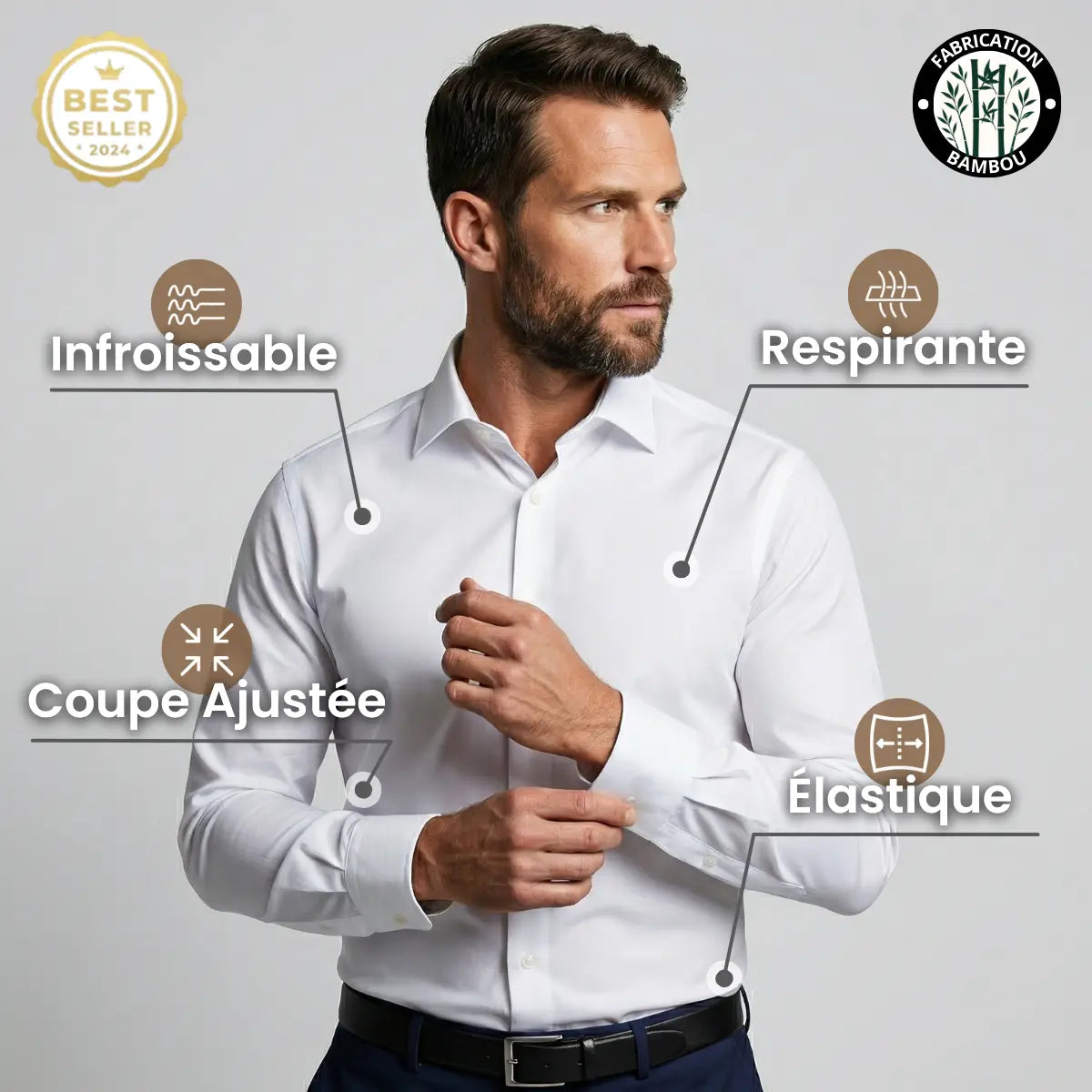 Joris™ | Kreukvrije Slim Fit Overhemd
