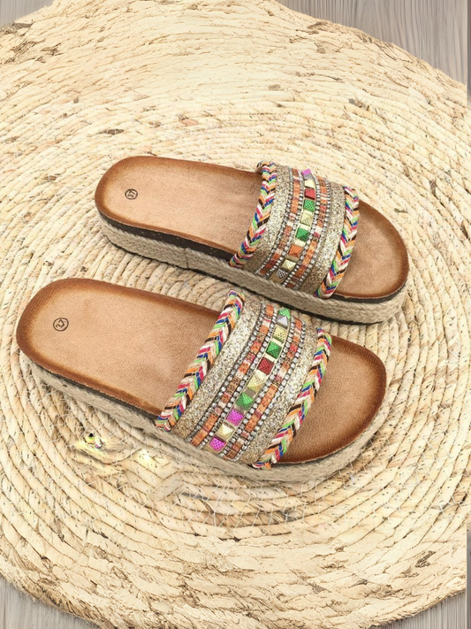 ROOS™ | Hoge Gouden Slippers