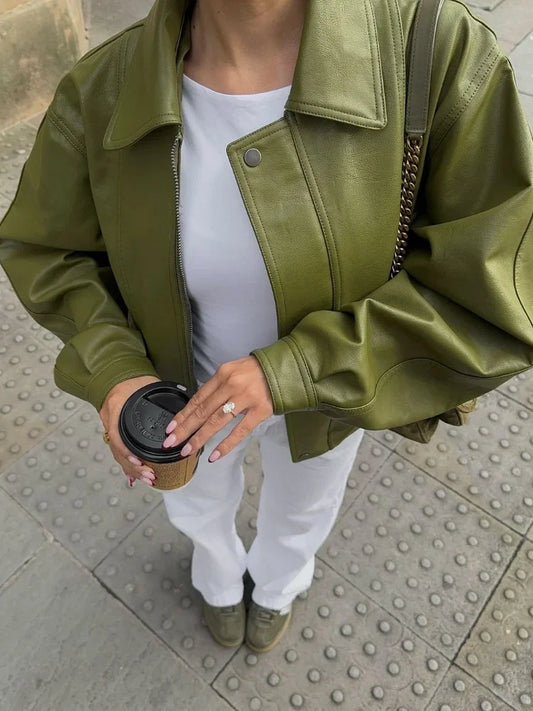 SAAR™ | Oversized Leren Jas