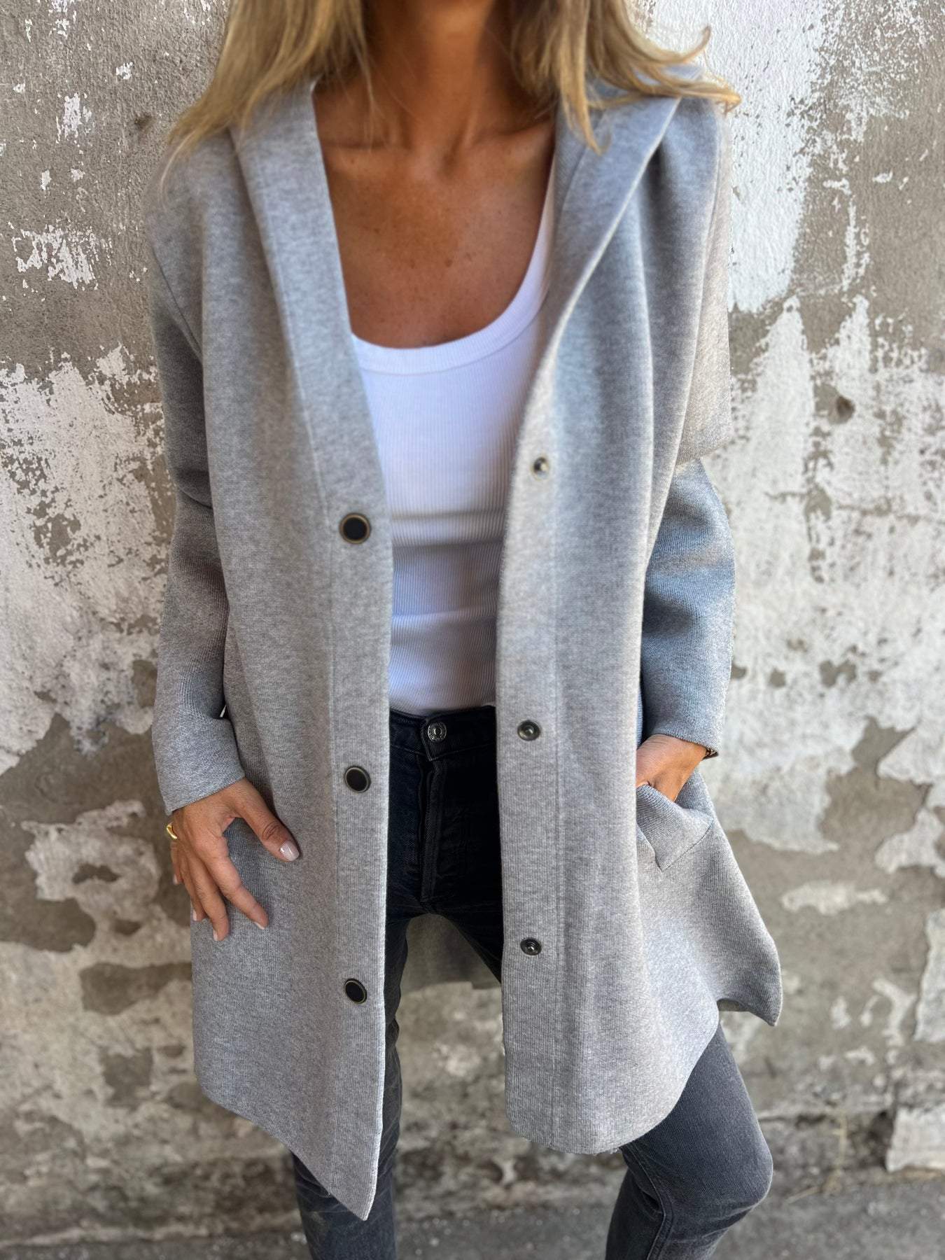 SANNE™ | Casual Blazer Met Capuchon