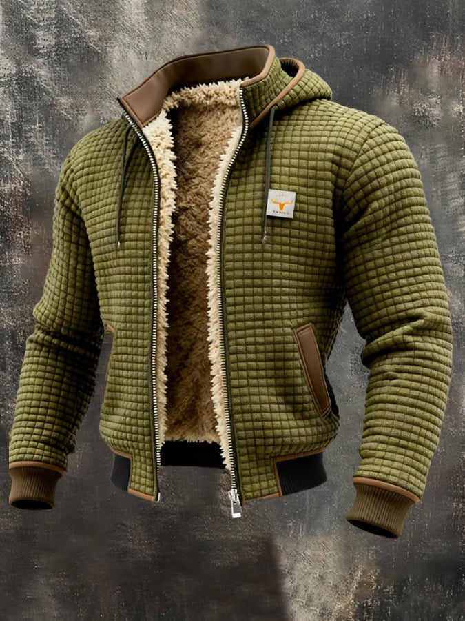 Noorderveen™ | Gevoerde Outdoorjas met Ruitpatroon