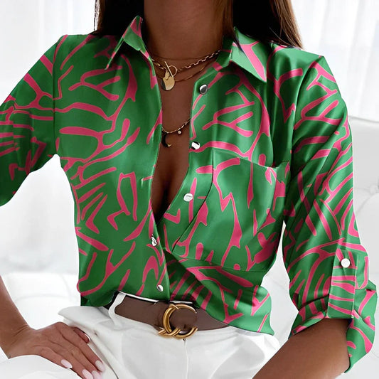 ALESSIA™ | Elegante Groene Blouse