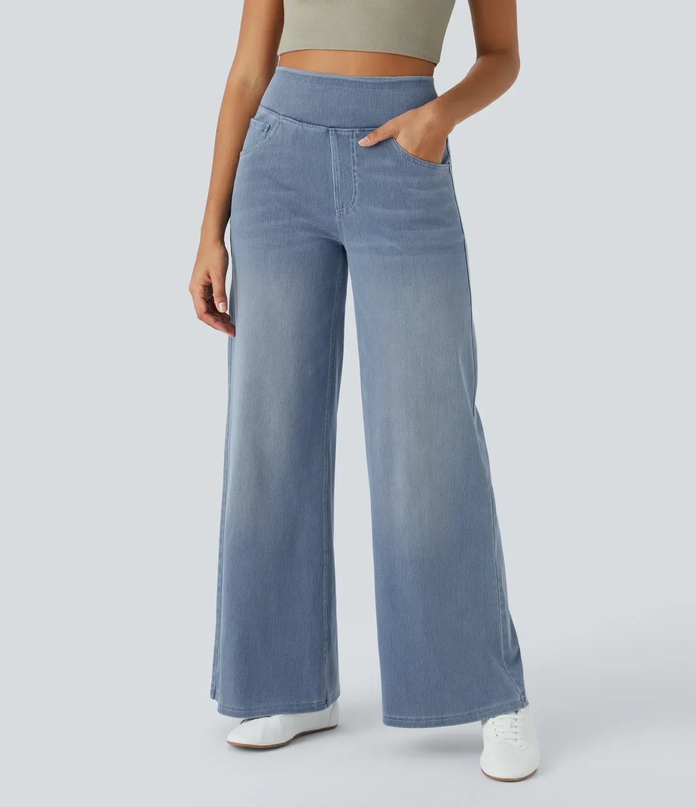 EVA™ | Comfy Elastische Broek met Hoge Taille