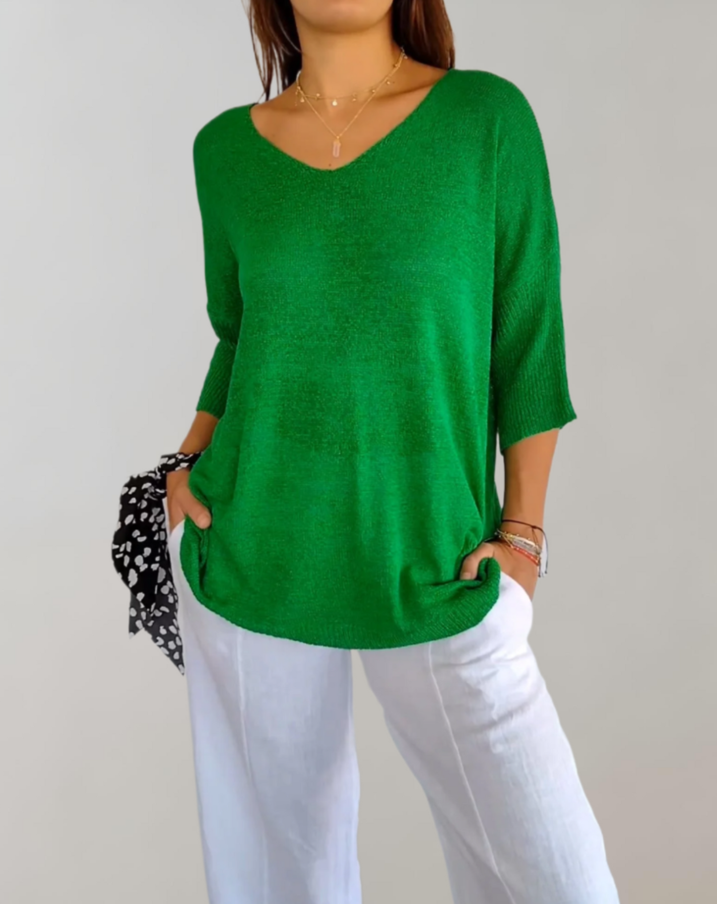 MARA™ | Gebreide Top met V-hals