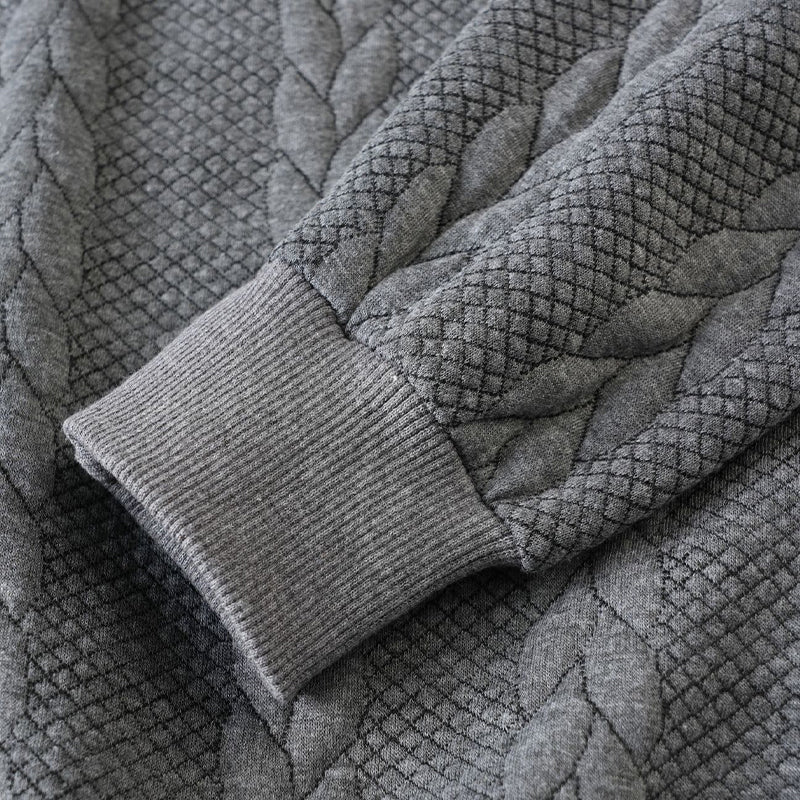 Arvid™ | Heren Kabeltrui met Halve Rits