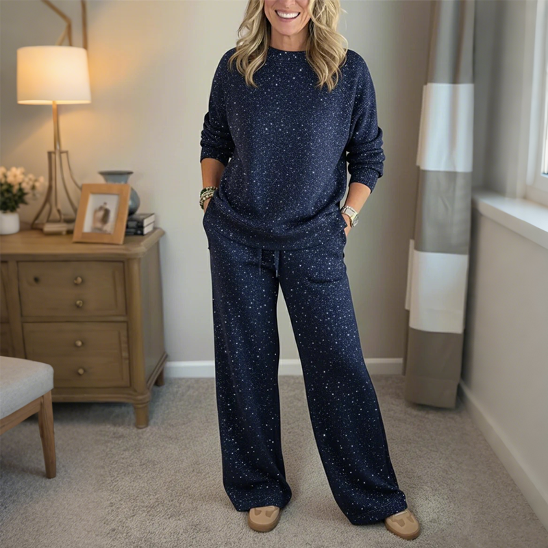 Elvéra™ | Tweedelige Glitter Lounge Set