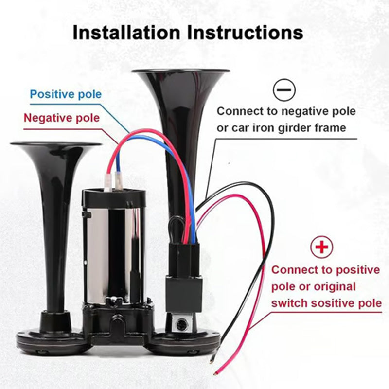 Hendrik™ | Luchthoorn met Treingeluid voor Auto en Vrachtwagen